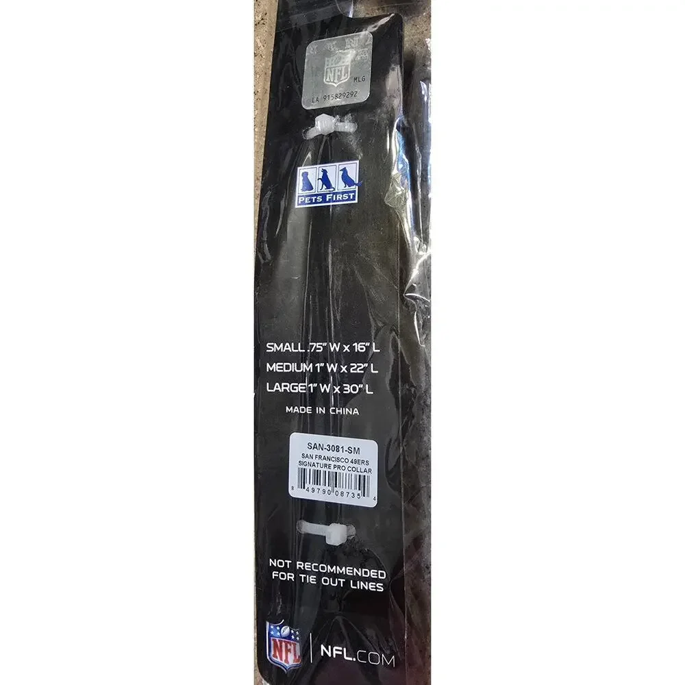 NFL SAN Francisco 49ERS Limited Edition Heavy-Duty Leather Dog Collar